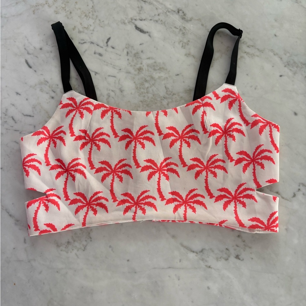 Tea n Cup White and Red Top